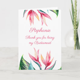 私の花嫁のパラダイスの鳥になってくれてありがとう サンキューカード