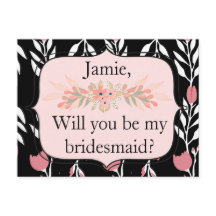 私の花嫁のピンクと黒のフローラか