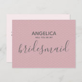 私の花嫁のピンクのパタかわいらしーンか インビテーションポストカード (正面/裏面)