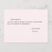 私の花嫁のピンクのパタかわいらしーンか インビテーションポストカード (裏面)