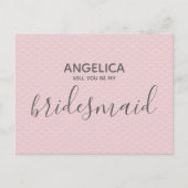 私の花嫁のピンクのパタかわいらしーンか インビテーションポストカード (正面)