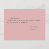 私の花嫁のピンクのパタかわいらしーンか インビテーションポストカード (裏面)