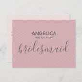 私の花嫁のピンクのパタかわいらしーンか インビテーションポストカード (正面/裏面)