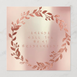 私の花嫁のピンクの金ゴールドのシャンパン 招待状