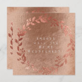 私の花嫁のピンクの金ゴールドのシャンパン 招待状 (正面/裏面)