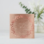 私の花嫁のピンクの金ゴールドのシャンパン 招待状 (スタンド正面)