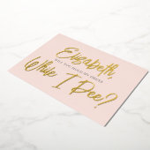 私の花嫁のピーおもしろいフォイル招待状 箔招待状 (回転した状態)