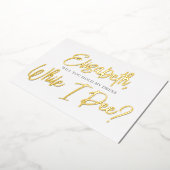 私の花嫁のピーおもしろいフォイル招待状 箔招待状 (回転した状態)