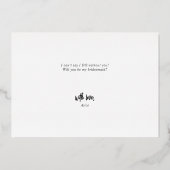 私の花嫁のピーおもしろいフォイル招待状 箔招待状 (裏面)