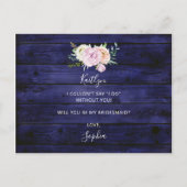 私の花嫁のフローラ幾何学模様 インビテーションポストカード (裏面)
