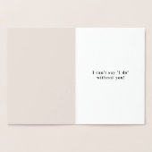 私の花嫁のプロポーザルのカードか 箔カード (内部)