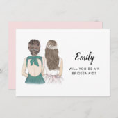 私の花嫁のプロポーザルのフラットカードか 招待状 (正面/裏面)