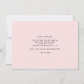 私の花嫁のプロポーザルのフラットカードか 招待状 (裏面)