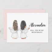 私の花嫁のプロポーザルのフラットカードか 招待状 (正面/裏面)