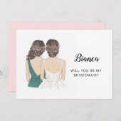 私の花嫁のプロポーザルのフラットカードか 招待状 (正面/裏面)