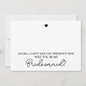 私の花嫁のプロポーザルモダンカードか 招待状 (正面)