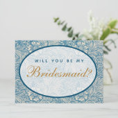 私の花嫁のプロポーザル青いフローラ カード (スタンド正面)