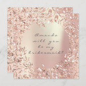 私の花嫁のペリーバラ金ゴールドフローラ 招待状 (正面/裏面)