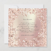 私の花嫁のペリーバラ金ゴールドフローラ 招待状 (裏面)