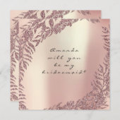 私の花嫁のペリーバラ金ゴールドリース 招待状 (正面/裏面)