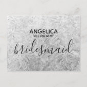 私の花嫁のホワイトウッドのMDFか インビテーションポストカード (正面)