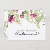 私の花嫁のボホピンクフローラ 招待状 (正面/裏面)