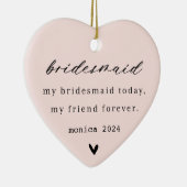 私の花嫁のメイドと友最高の人のクリスマス飾り セラミックオーナメント (右)