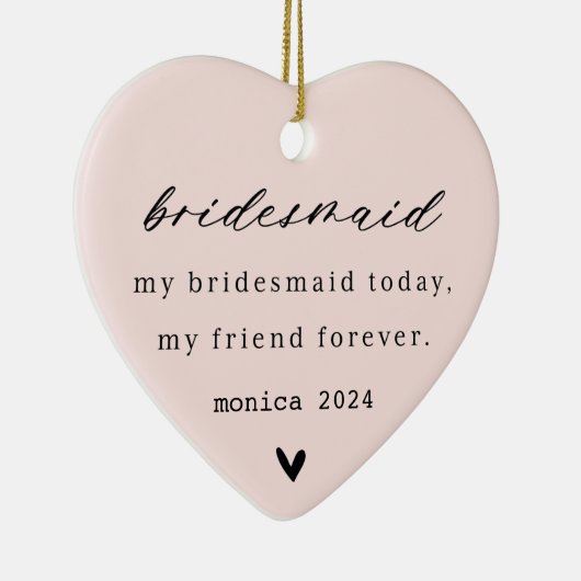 私の花嫁のメイドと友最高の人のクリスマス飾り セラミックオーナメント (右)