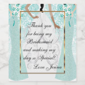 私の花嫁のメイドになってくれてありがとう ワインラベル (シングルラベル)