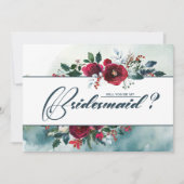 私の花嫁のメイドになってくれないか。ほこりっぽい青 |ブルゴーニュ 招待状 (正面)