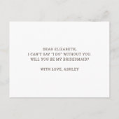 私の花嫁のメイドになってくれないか。ガーデン結婚シトラス インビテーションポストカード (裏面)