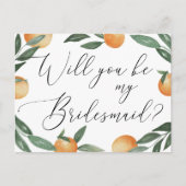 私の花嫁のメイドになってくれないか。ガーデン結婚シトラス インビテーションポストカード (正面)