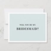 私の花嫁のメイドになってくれないか。グレークラシックとブルー 招待状 (正面)