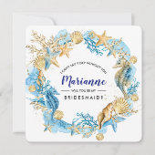 私の花嫁のメイドになってくれないか。ビーチシーサイドシーシェル 招待状 (正面)