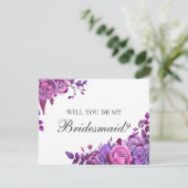 私の花嫁のメイドになってくれないか。ピンクと紫の花 招待状 (スタンド正面)