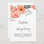 「私の花嫁のメイドになってくれないか」フローラ赤面 招待状 (正面/裏面)