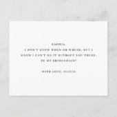 私の花嫁のメイドになってくれないか。ブルーネイビーフローラ脚本 インビテーションポストカード (裏面)