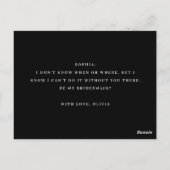 私の花嫁のメイドになってくれないか。ヴィンテージツバキ ポストカード (裏面)