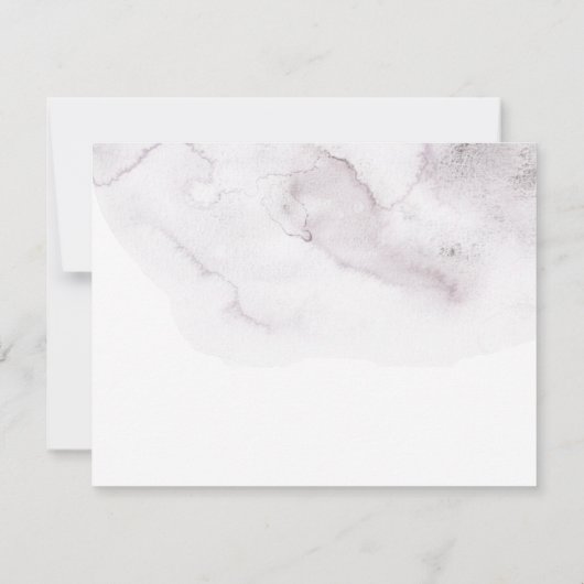 私の花嫁のメイドになってくれないか。水彩ほこりっぽいフローラ 招待状 (裏面)