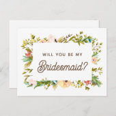 私の花嫁のメイドになってくれないか。水彩フローラ ポストカード (正面/裏面)