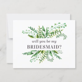私の花嫁のメイドになってくれないか。水彩緑 招待状