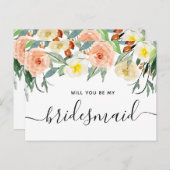 私の花嫁のメイドになってくれないか。水彩赤面フローラ ポストカード (正面/裏面)