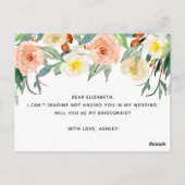 私の花嫁のメイドになってくれないか。水彩赤面フローラ ポストカード (裏面)