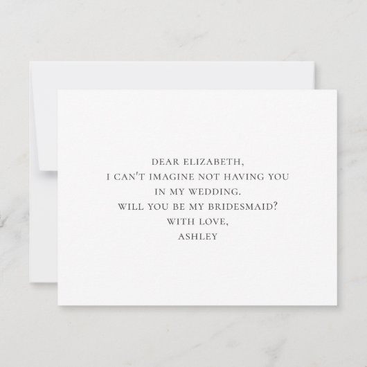 私の花嫁のメイドになってくれないか。熱帯結婚夏 招待状 (裏面)