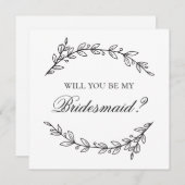 私の花嫁のメイドになってくれないか。白黒結婚の 招待状 (正面/裏面)