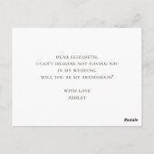 私の花嫁のメイドになってくれないか。秋の植物 ポストカード (裏面)