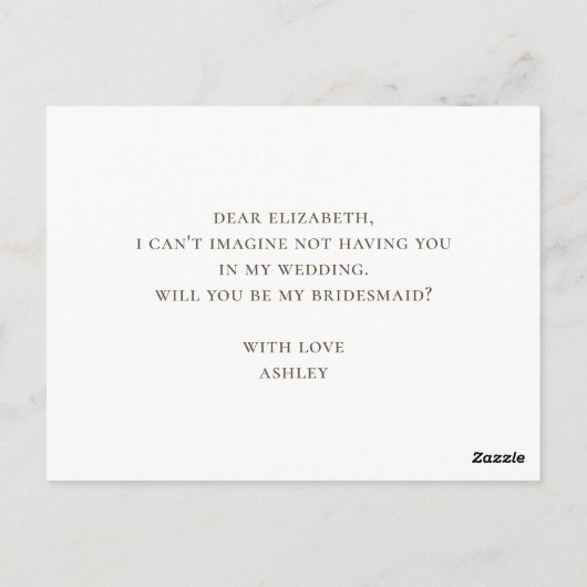 私の花嫁のメイドになってくれないか。秋の植物 ポストカード (裏面)