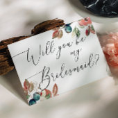 私の花嫁のメイドになってくれないか。秋結婚フローラ インビテーションポストカード