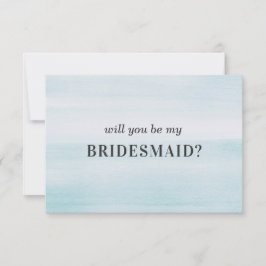 私の花嫁のメイドになってくれないか。青い水色のシンプル 招待状