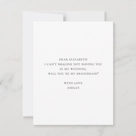 私の花嫁のメイドになってくれないか。青と紫のフローラ 招待状 (裏面)